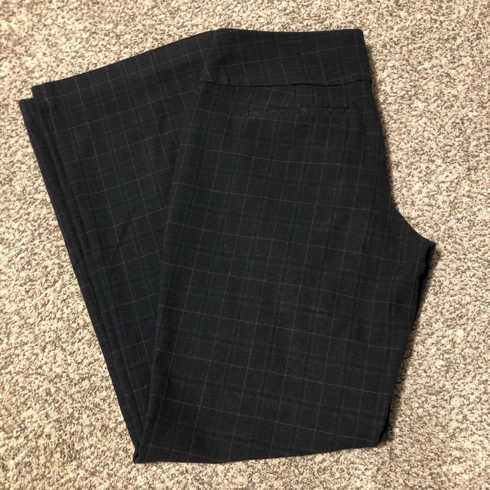Express Navy Plaid Pants